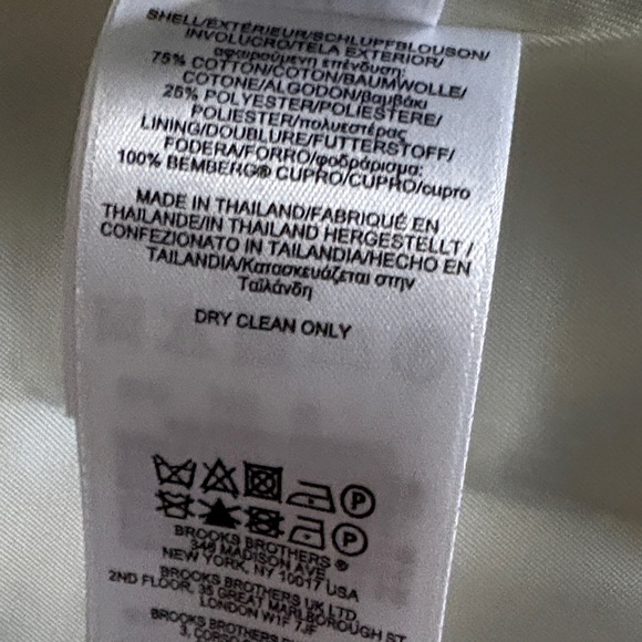 Vintage Brooks Brothers,  Blue and White Blazer and Skirt Set, size 12 - Picture 6 of 14